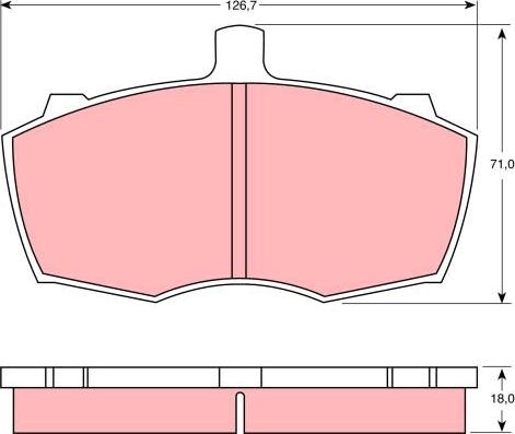 TRW GDB760 - Комплект спирачно феродо, дискови спирачки vvparts.bg