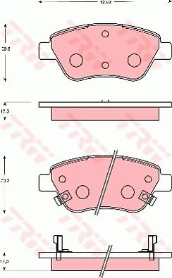 TRW GDB7683AT - Комплект спирачно феродо, дискови спирачки vvparts.bg