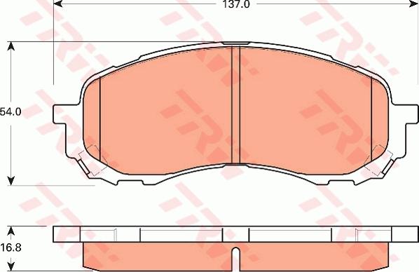 TRW GDB7682 - Комплект спирачно феродо, дискови спирачки vvparts.bg