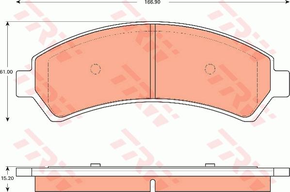 TRW GDB7673 - Комплект спирачно феродо, дискови спирачки vvparts.bg