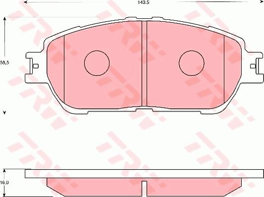 TRW GDB7677 - Комплект спирачно феродо, дискови спирачки vvparts.bg