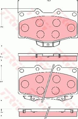 TRW GDB7049 - Комплект спирачно феродо, дискови спирачки vvparts.bg