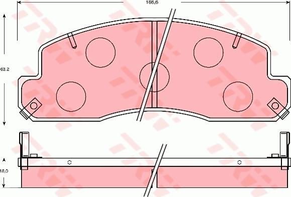 TRW GDB7048 - Комплект спирачно феродо, дискови спирачки vvparts.bg