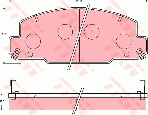 TRW GDB7058 - Комплект спирачно феродо, дискови спирачки vvparts.bg