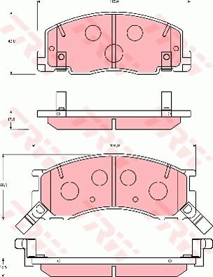 TRW GDB7066 - Комплект спирачно феродо, дискови спирачки vvparts.bg