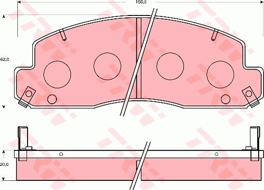 TRW GDB7061 - Комплект спирачно феродо, дискови спирачки vvparts.bg