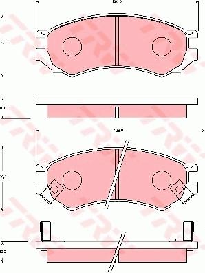 TRW GDB7030 - Комплект спирачно феродо, дискови спирачки vvparts.bg