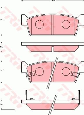 TRW GDB7031 - Комплект спирачно феродо, дискови спирачки vvparts.bg