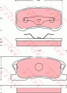 TRW GDB7025 - Комплект спирачно феродо, дискови спирачки vvparts.bg