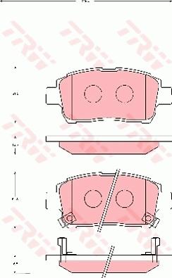 TRW GDB7075 - Комплект спирачно феродо, дискови спирачки vvparts.bg