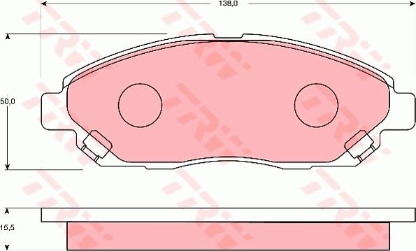 TRW GDB7166 - Комплект спирачно феродо, дискови спирачки vvparts.bg