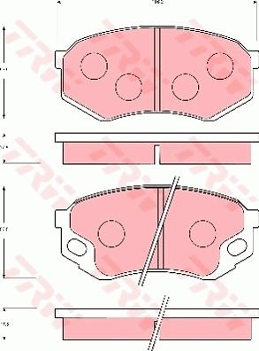 TRW GDB7101 - Комплект спирачно феродо, дискови спирачки vvparts.bg