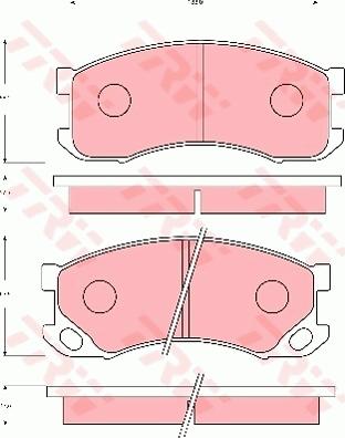 TRW GDB7102 - Комплект спирачно феродо, дискови спирачки vvparts.bg