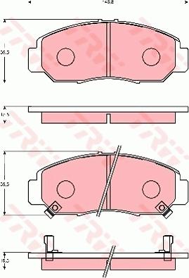 TRW GDB7182 - Комплект спирачно феродо, дискови спирачки vvparts.bg