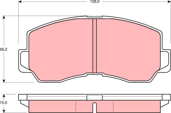 TRW GDB785 - Комплект спирачно феродо, дискови спирачки vvparts.bg