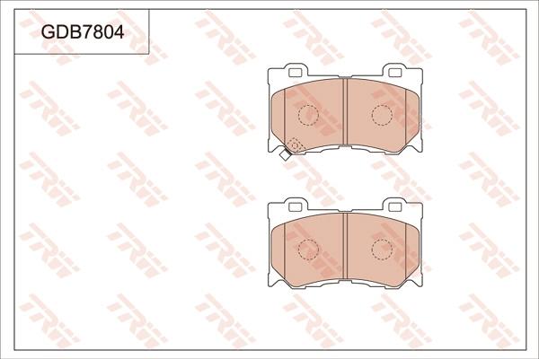 TRW GDB7804 - Комплект спирачно феродо, дискови спирачки vvparts.bg