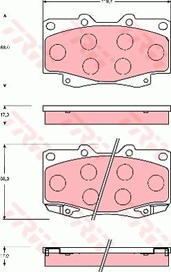 TRW GDB7222 - Комплект спирачно феродо, дискови спирачки vvparts.bg