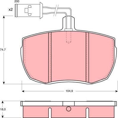 TRW GDB779 - Комплект спирачно феродо, дискови спирачки vvparts.bg