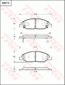 TRW GDB7743 - Комплект спирачно феродо, дискови спирачки vvparts.bg