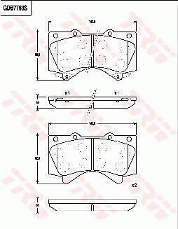 TRW GDB7763DT - Комплект спирачно феродо, дискови спирачки vvparts.bg