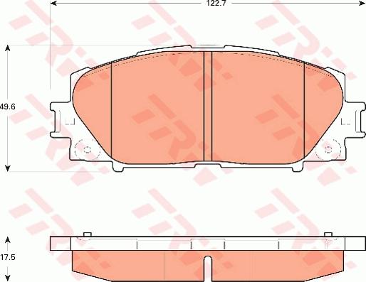 TRW GDB7706 - Комплект спирачно феродо, дискови спирачки vvparts.bg