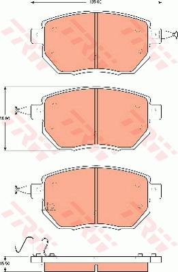 TRW GDB7700 - Комплект спирачно феродо, дискови спирачки vvparts.bg