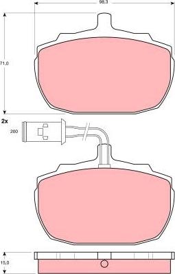 TRW GDB771 - Комплект спирачно феродо, дискови спирачки vvparts.bg