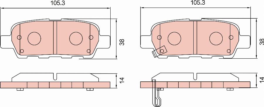 TRW GDB7784DT - Комплект спирачно феродо, дискови спирачки vvparts.bg