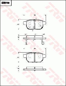 TRW GDB7729 - Комплект спирачно феродо, дискови спирачки vvparts.bg