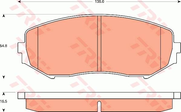 TRW GDB7720 - Комплект спирачно феродо, дискови спирачки vvparts.bg