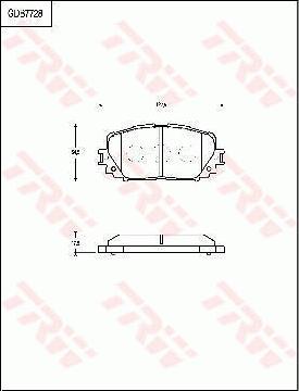 TRW GDB7728AT - Комплект спирачно феродо, дискови спирачки vvparts.bg