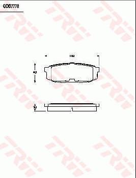 TRW GDB7778 - Комплект спирачно феродо, дискови спирачки vvparts.bg