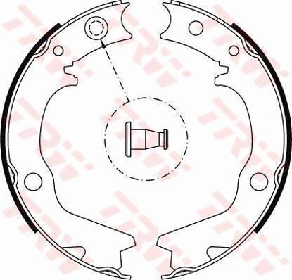 TRW GS8479 - Комплект спирачна челюст, ръчна спирачка vvparts.bg