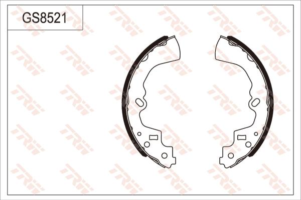 TRW GS8521 - Комплект спирачна челюст vvparts.bg