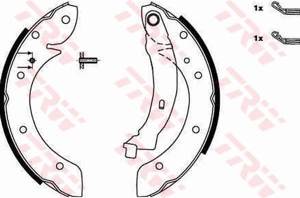 TRW GS8620 - Комплект спирачна челюст vvparts.bg