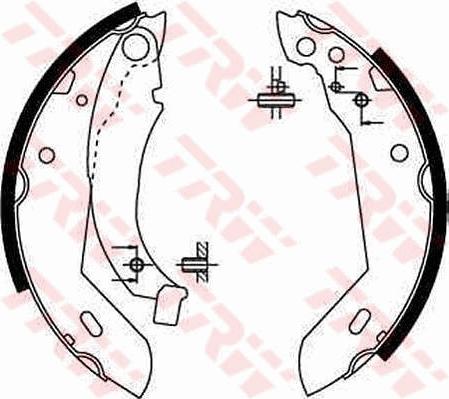 TRW GS8158 - Комплект спирачна челюст vvparts.bg