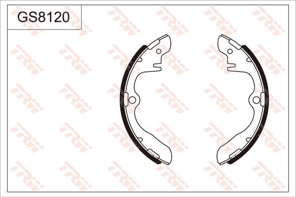 TRW GS8120 - Комплект спирачна челюст vvparts.bg