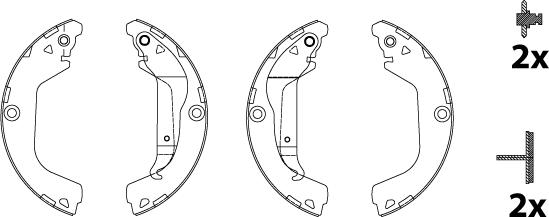 TRW GS8828 - Комплект спирачна челюст vvparts.bg