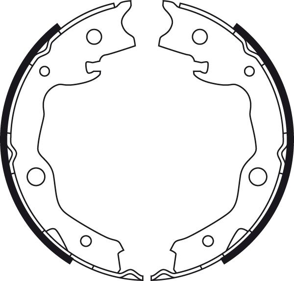 TRW GS8752 - Комплект спирачна челюст, ръчна спирачка vvparts.bg