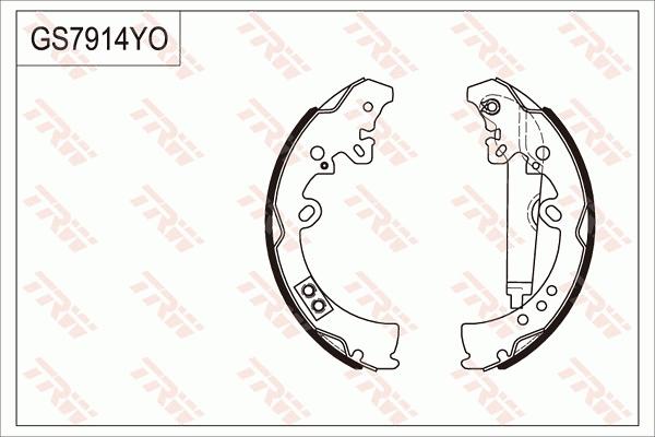 TRW GS7914 - Комплект спирачна челюст vvparts.bg