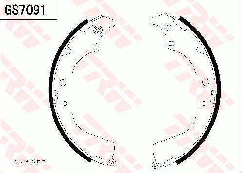 TRW GS7091 - Комплект спирачна челюст vvparts.bg