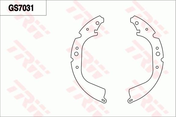 TRW GS7031 - Комплект спирачна челюст vvparts.bg