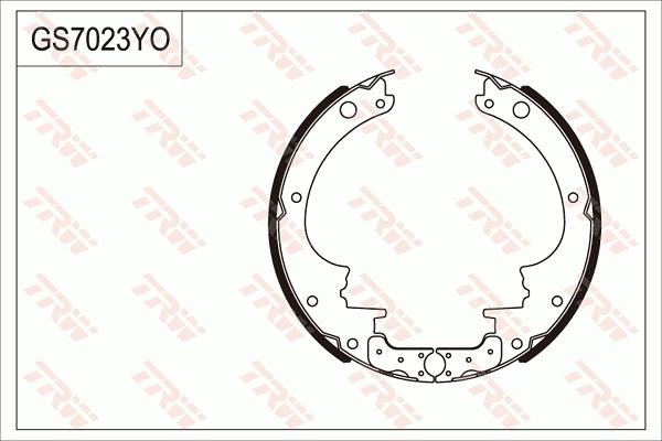 TRW GS7023 - Комплект спирачна челюст vvparts.bg