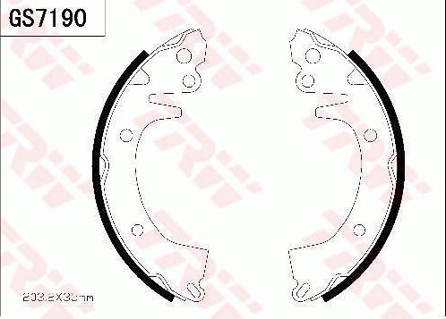 TRW GS7190 - Комплект спирачна челюст vvparts.bg