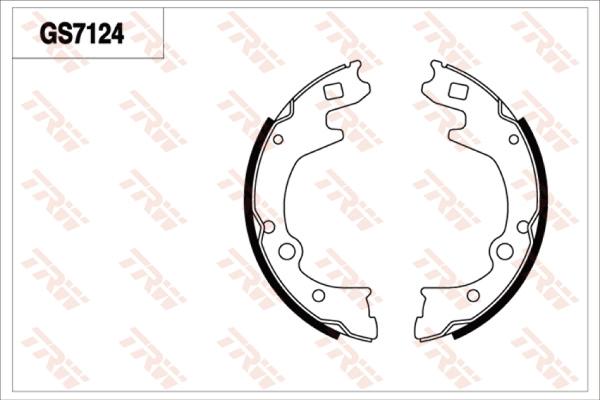 TRW GS7124 - Комплект спирачна челюст vvparts.bg