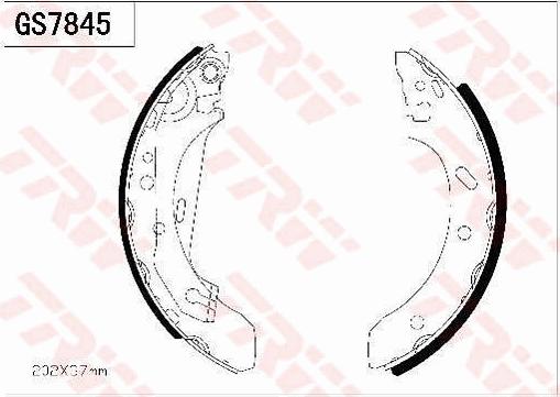 TRW GS7845 - Комплект спирачна челюст vvparts.bg