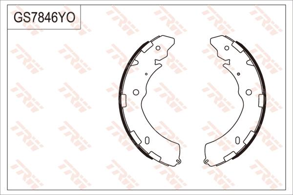 TRW GS7846 - Комплект спирачна челюст vvparts.bg