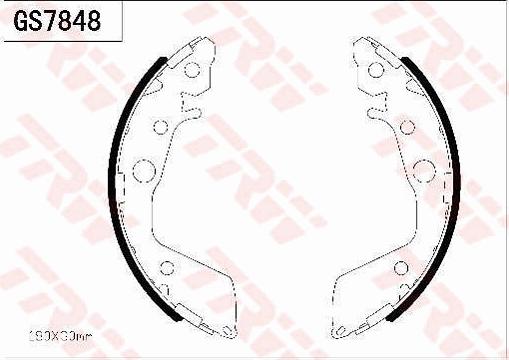 TRW GS7848 - Комплект спирачна челюст vvparts.bg