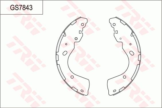 TRW GS7843 - Комплект спирачна челюст vvparts.bg