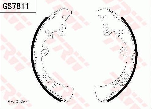 TRW GS7811 - Комплект спирачна челюст vvparts.bg